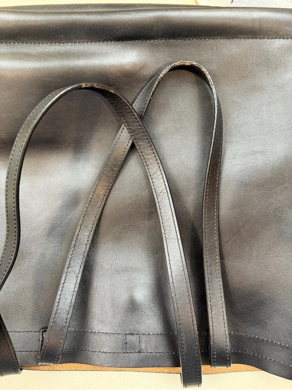 Timbuk2 Black Leather Tote Bag